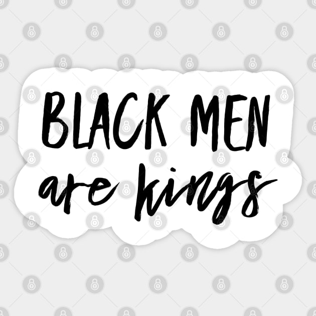 Black Men Are Kings | African American | Black Lives Sticker by UrbanLifeApparel